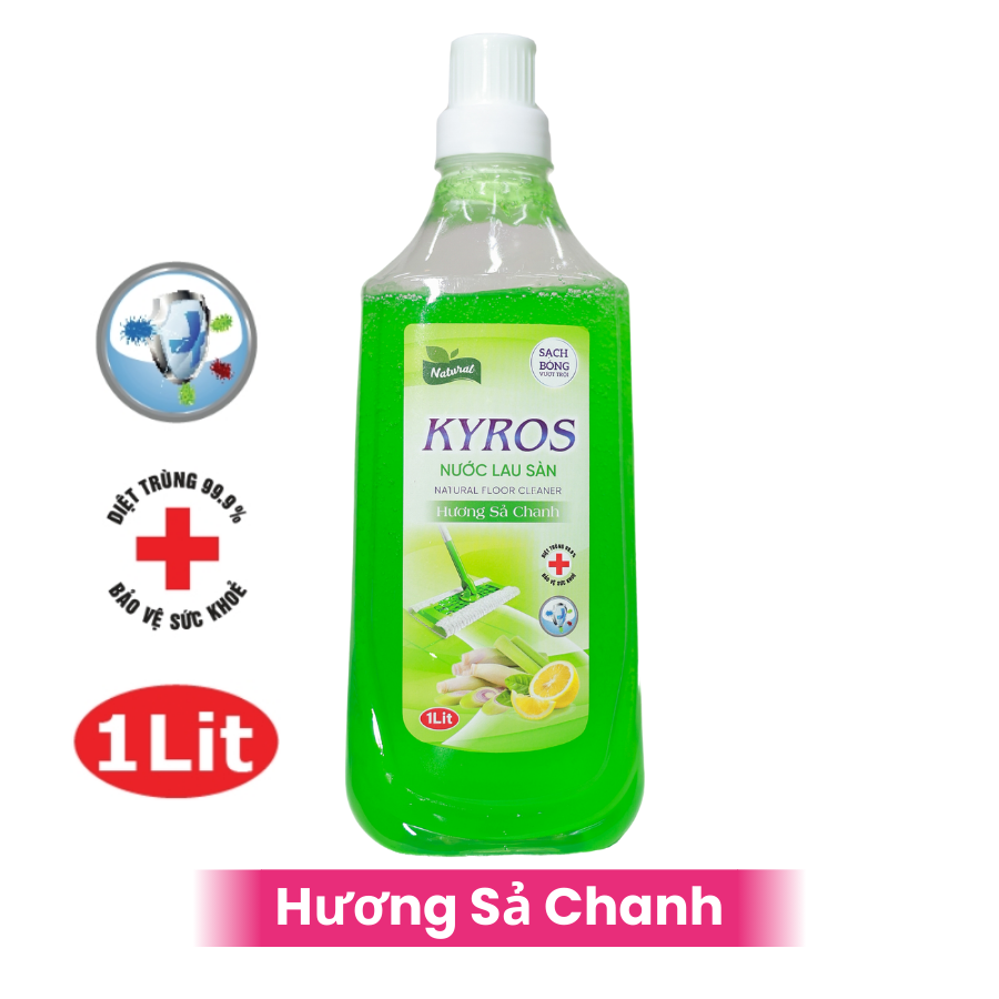 Nước Lau Sàn KYROS Hương Sả Chanh 1 Lít