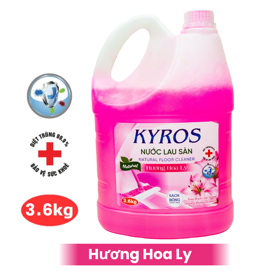Nước Lau Sàn KYROS Hương Hoa Ly 3,6Kg