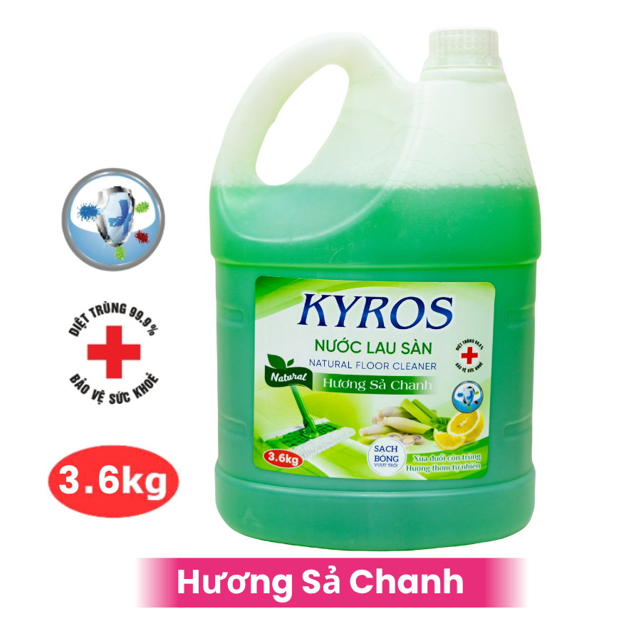 Nước Lau Sàn KYROS Hương Sả Chanh 3.6Kg