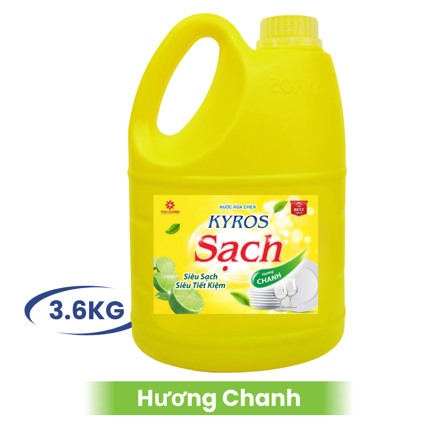 Nước Rửa Chén KYROS Hương Chanh 3.6kg