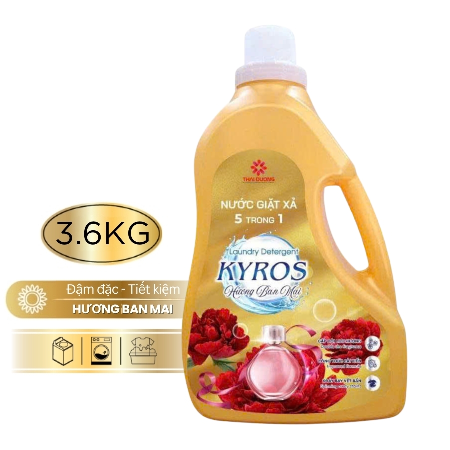 Nước Giặt Xả 5in1 KYROS - Hương Ban Mai 3.6kg