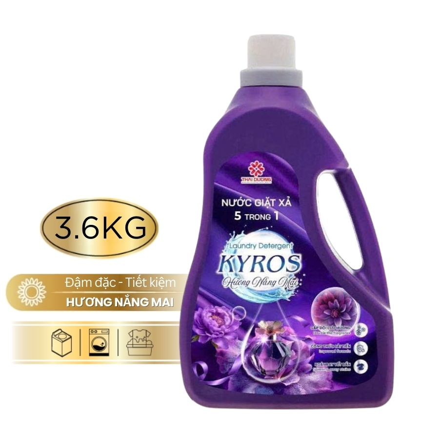 Nước Giặt Xả 5in1 KYROS - Hương Nắng Mai 3.6kg