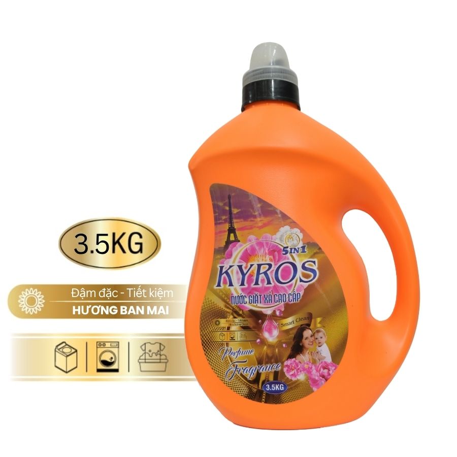 Nước Giặt Xả Đậm Đặc KYROS Hương Ban Mai 3.5kg