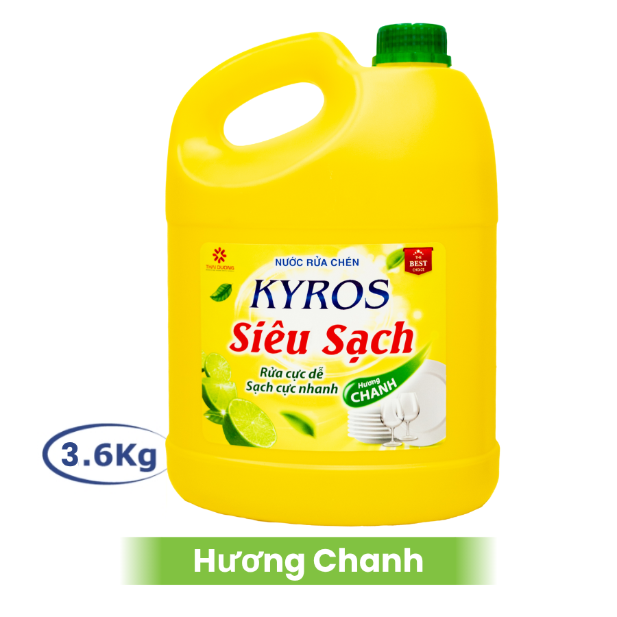 Nước Rửa Chén KYROS Hương Chanh 3.6kg