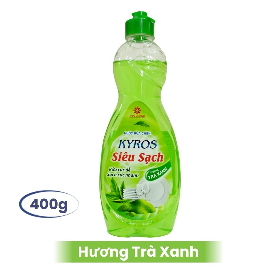 Nước Rửa Chén KYROS Tinh Chất Trà Xanh 400g
