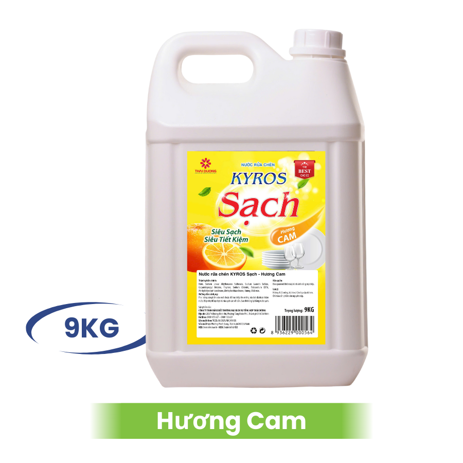 Nước rửa chén KYROS Hương Cam 9KG