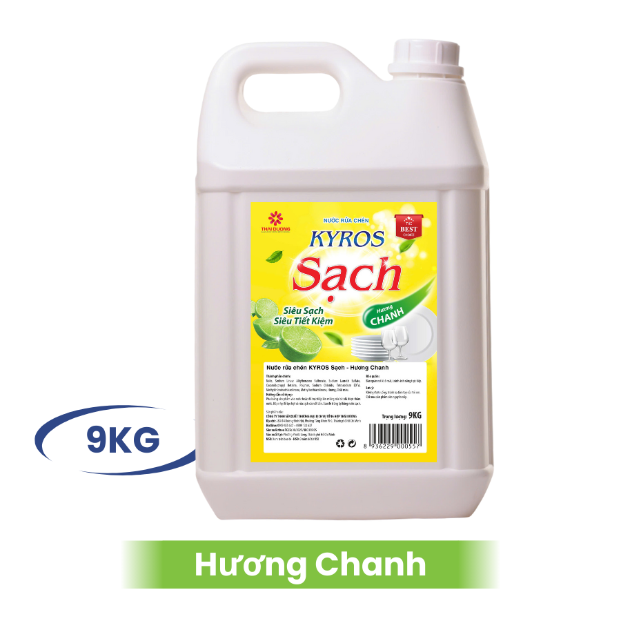 Nước rửa chén KYROS Hương Chanh 9KG