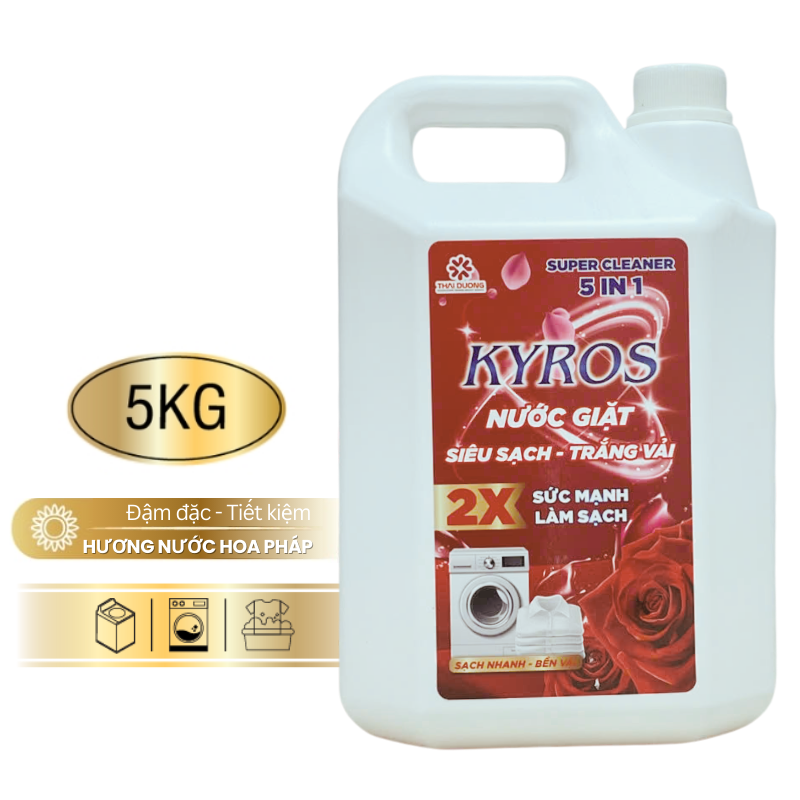 Nước Giặt 5in1 KYROS Hương Nước Hoa Pháp 5kg
