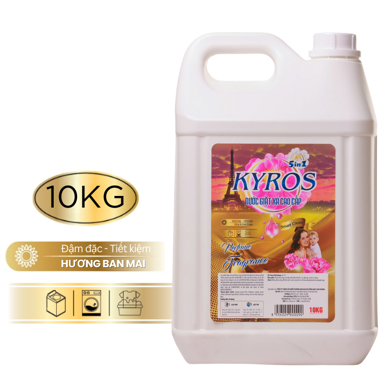 Nước Giặt Xả Đậm Đặc KYROS Hương Ban Mai 10kg