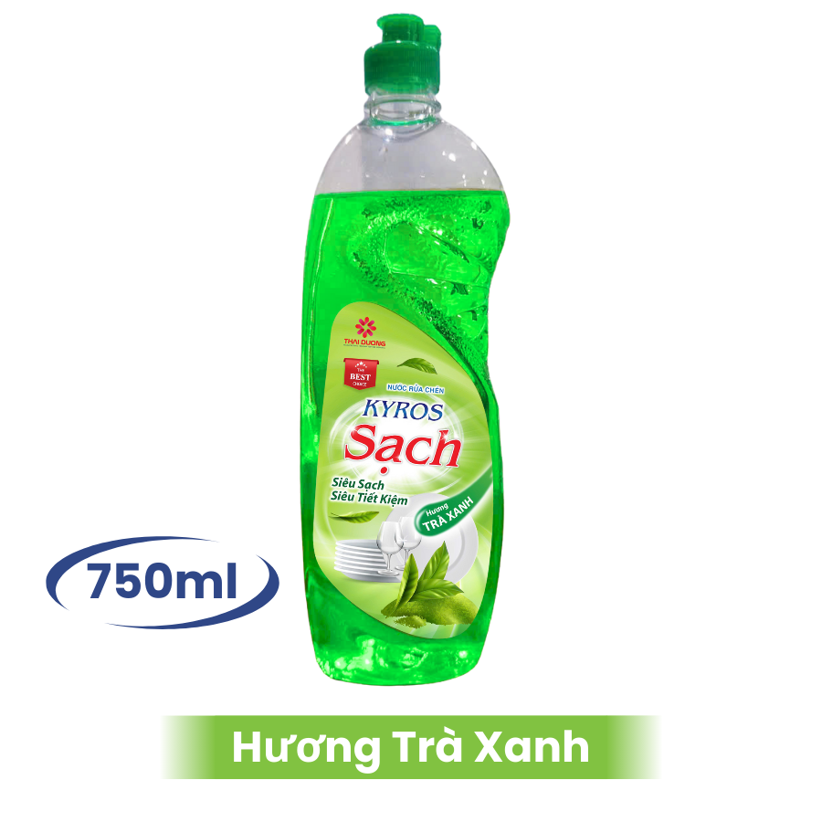 Nước rửa chén KYROS Hương Trà Xanh 750g