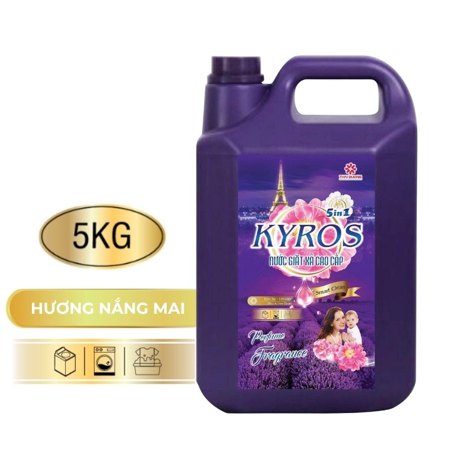 Nước Giặt Xả 5in1 KYROS - Hương Nắng Mai 5kg