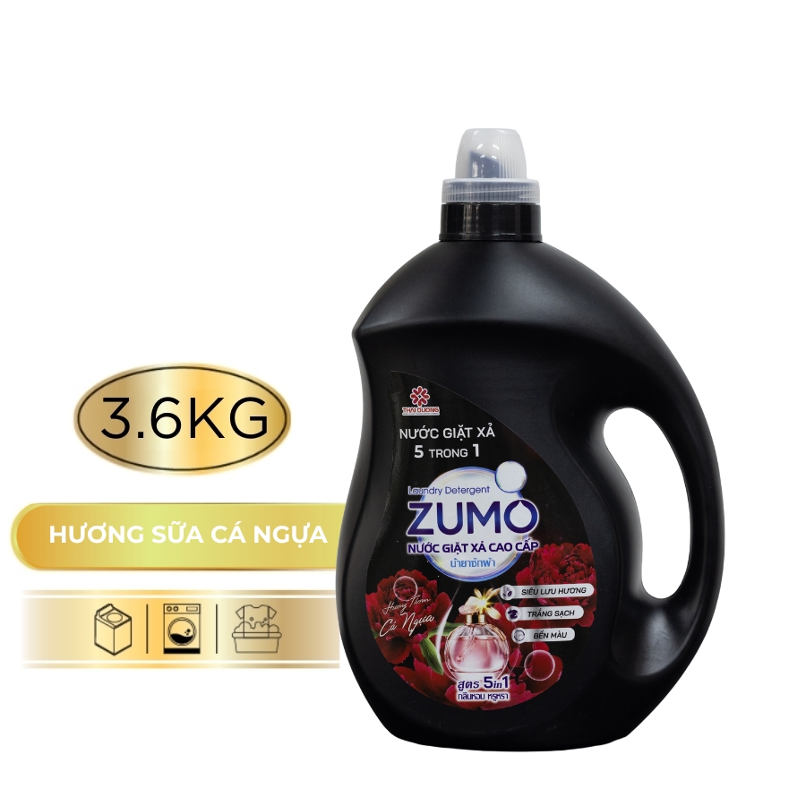 Nước Giặt Xả 5in1 ZUMO - Hương Sữa Cá Ngựa 3.6kg