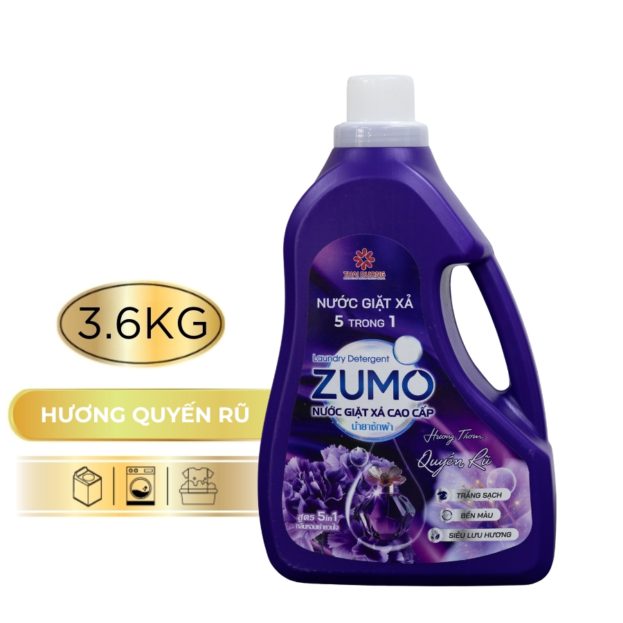 Nước Giặt Xả 5in1 ZUMO - Hương Quyến Rũ 3.6kg