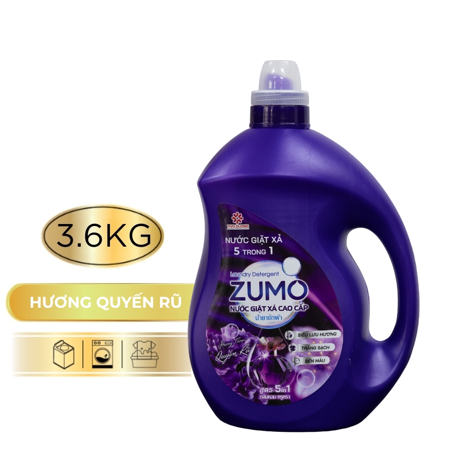 Nước Giặt Xả 5in1 ZUMO - Hương Quyến Rũ 3.6kg