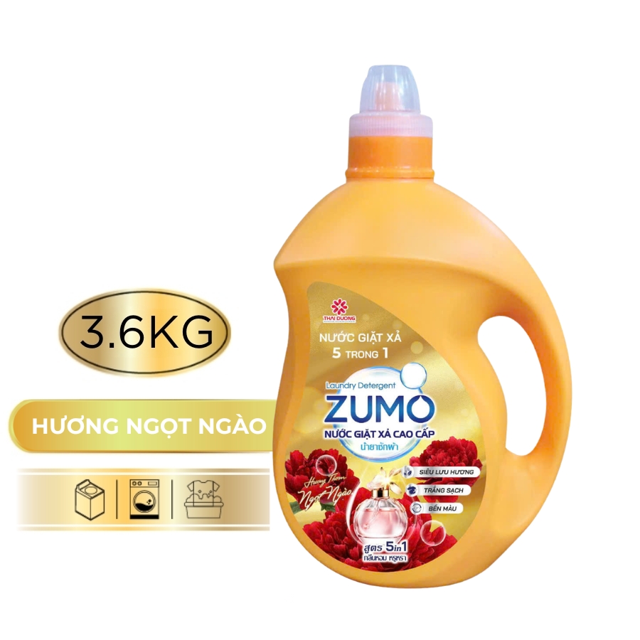 Nước Giặt Xả 5in1 ZUMO - Hương Ngọt Ngào 3.6kg
