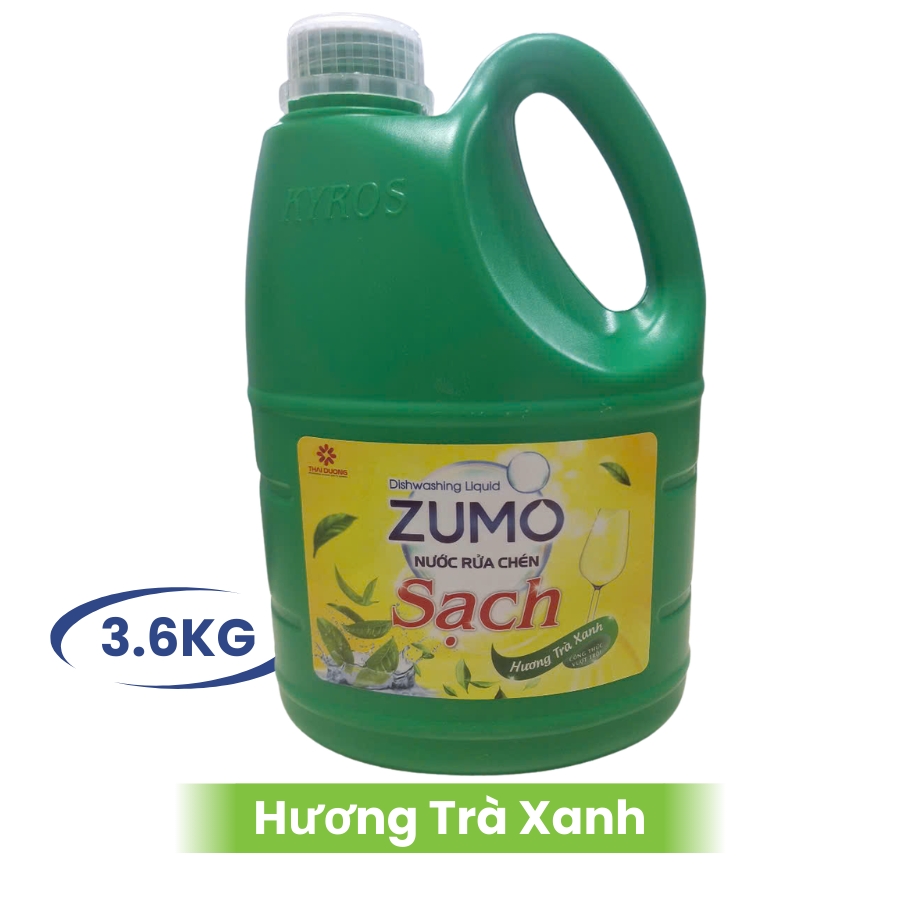 Nước Rửa Chén ZUMO - Hương Trà Xanh 3.6kg