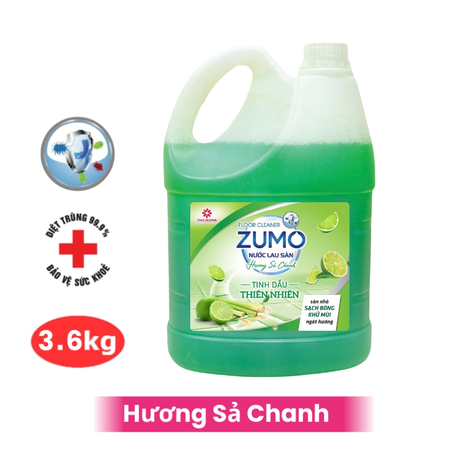 Nước Lau Sàn ZUMO - Hương Sả Chanh 3.6kg